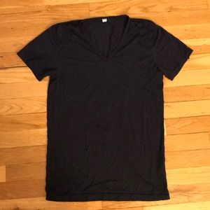 Dark Blue Men's V Neck Heattech